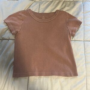 Brown brandy Melville baby tee
